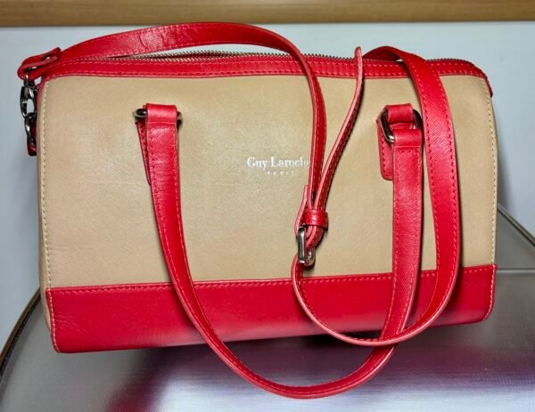 Bolso Guy Laroche camel y coral - Imagen 4